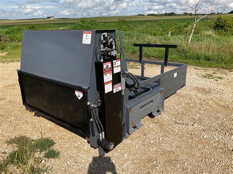 skid steer hay processor|bale processor for cattle.